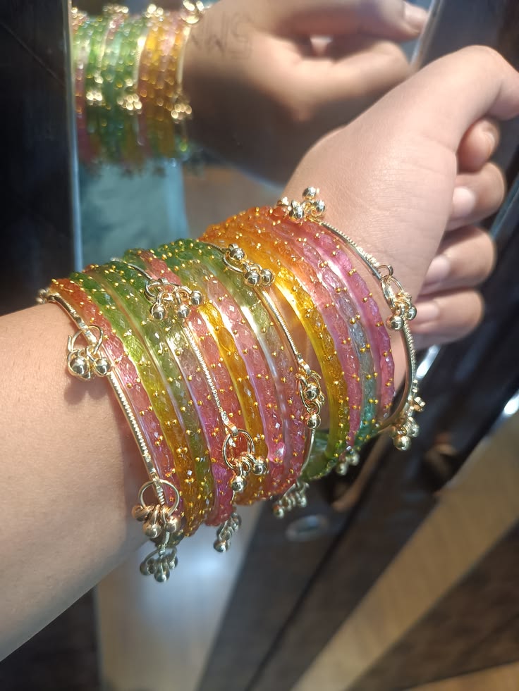 Original light Multicolor viral kashmiri Bangles Set ✨