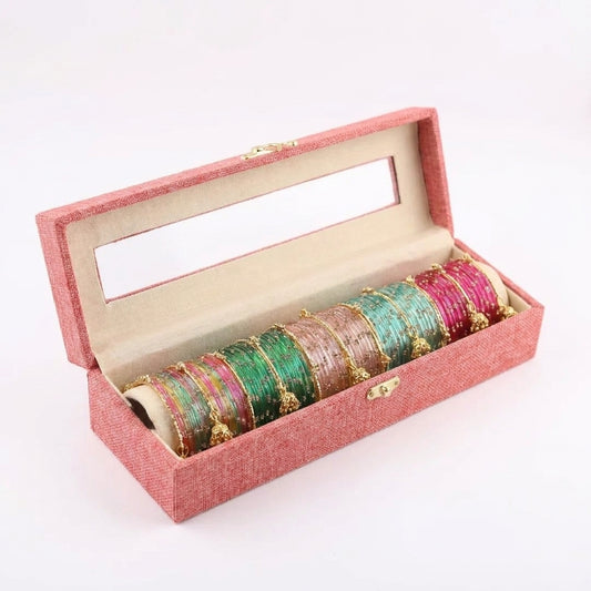 Original 6 Dozen kashmiri Bangles Set with 8 Golden Ghunghroo Bells