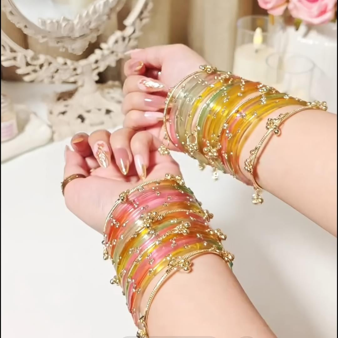 Original light Multicolor viral kashmiri Bangles Set ✨